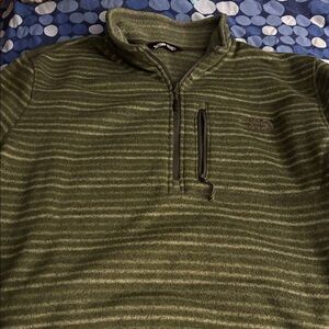 The North Face Men's Green Striped Fleece